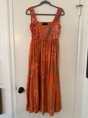 Cynthia Rowley Floral Isla Silk Twill Maxi Dress M